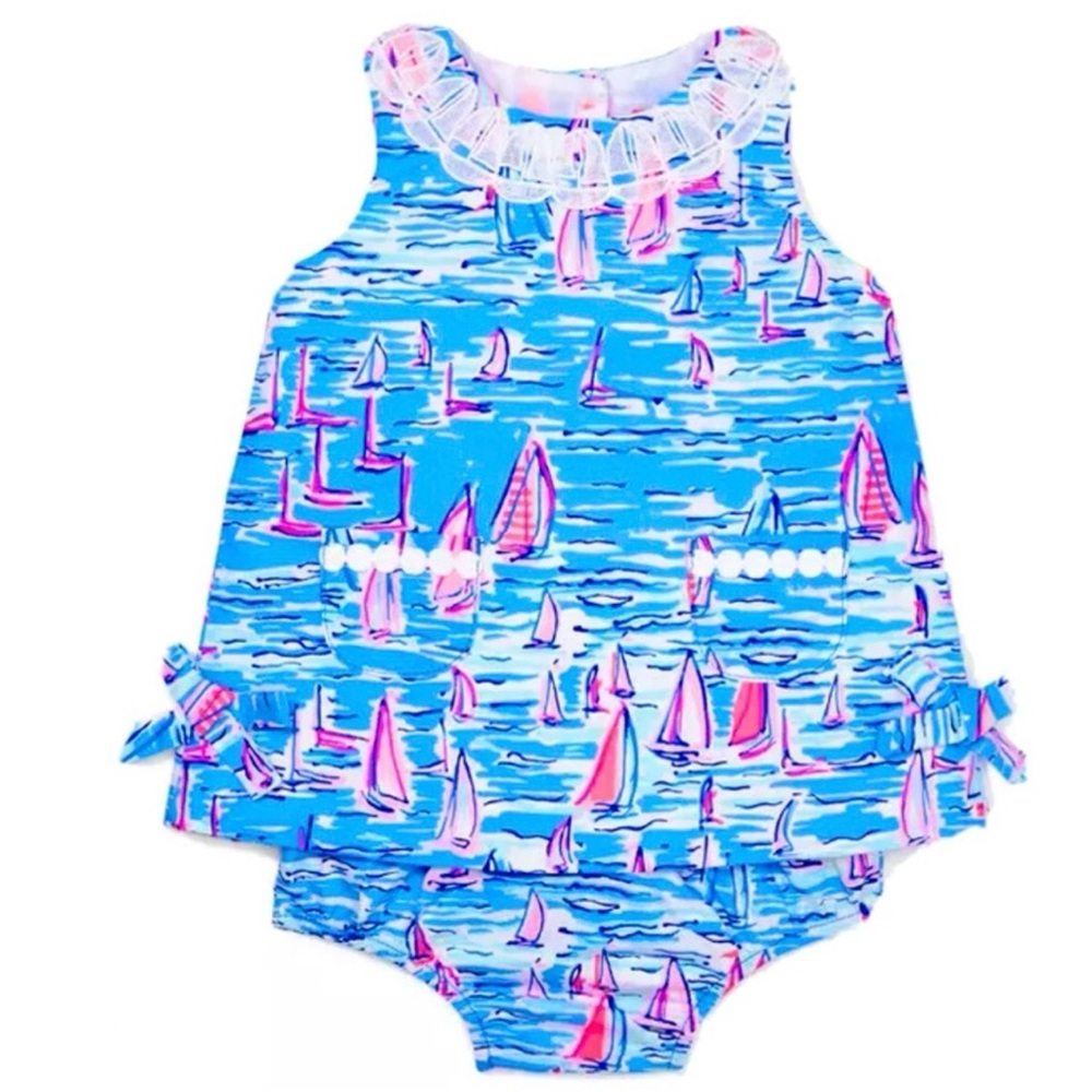 Lilly Pulitzer Sailboat Print Baby Dress and Bloomers from Saks